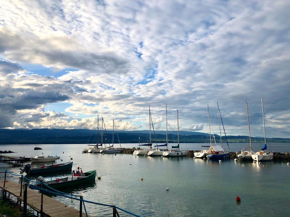 A Room With A View - Maisonnette Dans Bourg Medieval Au Bord Du Lac Leman Yvoire Exteriér fotografie